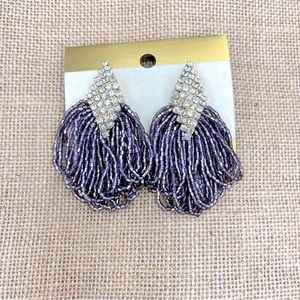 Vintage Bold Clip On Statement Glamour Oscar Sparkly Costume Earrings